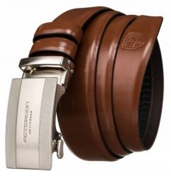 Pasek męski Peterson PTN A007 BROWN brązowy. Brązowe paski męskie Peterson, z jeansu. Za 79.99 zł.