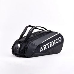 Torba do tenisa Thermobag Artengo XL Pro na 12 rakiet Gael Monfils. Czarne torby na ramię męskie ARTENGO, z materiału, na ramię, duże. Za 349.99 zł.