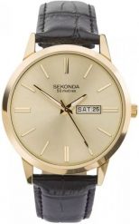 Zegarek męski Sekonda 1838 czarny. Czarne zegarki męskie Sekonda, bez wzorów. Za 292.00 zł.