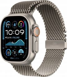 Smartwatch Apple Watch Ultra 2 GPS + Cellular 49mm Natural Titanium Case Milanese Loop L Szary (MX5T3KS/A). Szare zegarki smartwatch Apple, bez wzorów. Za 3,846.98 zł.
