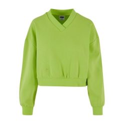 Bluza damska v-neck Urban Classics. Żółte bluzy damskie Urban Classics, bez wzorów, bez ramiączek, bez kaptura. Za 183.50 zł.