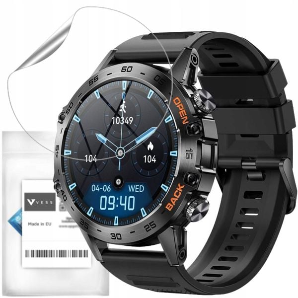 SZKŁO HYBRYDOWE DO SMARTWATCH K52. Zegarki smartwatch GrizzGlass, bez wzorów. Za 29.90 zł.