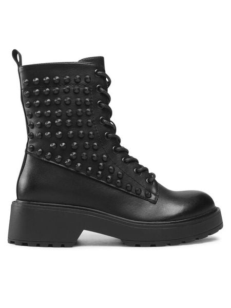 DeeZee Trapery H190852-3A Czarny. Czarne trapery damskie DeeZee, ze skóry, bez zapięcia. Za 129.99 zł.