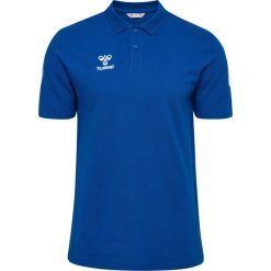 Polo Hummel Go 2.0 Chevron. Niebieskie koszulki sportowe męskie Hummel, bez wzorów, bez ramiączek, do piłki nożnej. Za 214.50 zł.