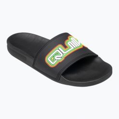 Sandały wsuwane RIVI Czarny Mężczyźni. Czarne klapki męskie Quiksilver, na lato, bez wzorów, z gumy, bez zapięcia. Za 129.99 zł.