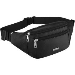 Czarna nerka męska wykonana ze skóry naturalnej, jednokomorowa Rovicky R-ST7-06. Czarne saszetki i nerki męskie ROVICKY, bez wzorów, ze skóry. Za 69.99 zł.