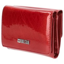 Czerwony Elegancki Portfel Damski Big Star. Czerwone portfele damskie Big Star Accessories, ze skóry ekologicznej. Za 107.90 zł.