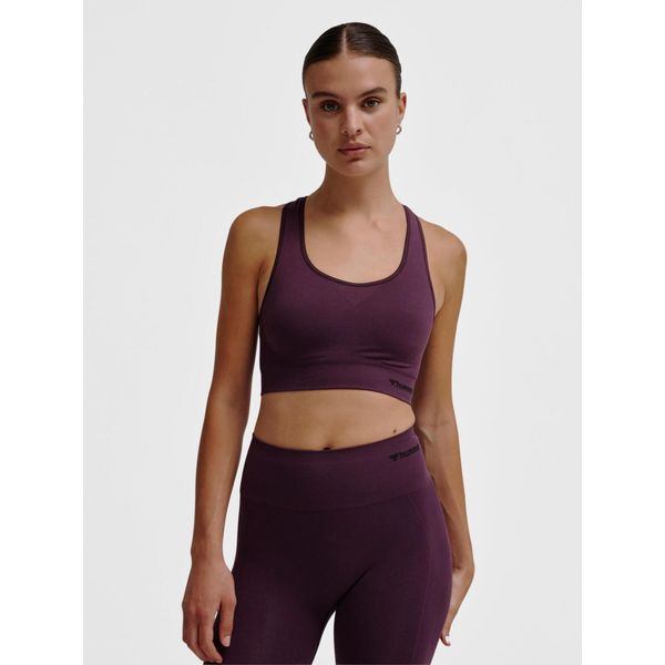 Bezszwowy biustonosz dla kobiet Hummel Tif. Brązowe biustonosze Hummel, bez wzorów. Za 138.00 zł.