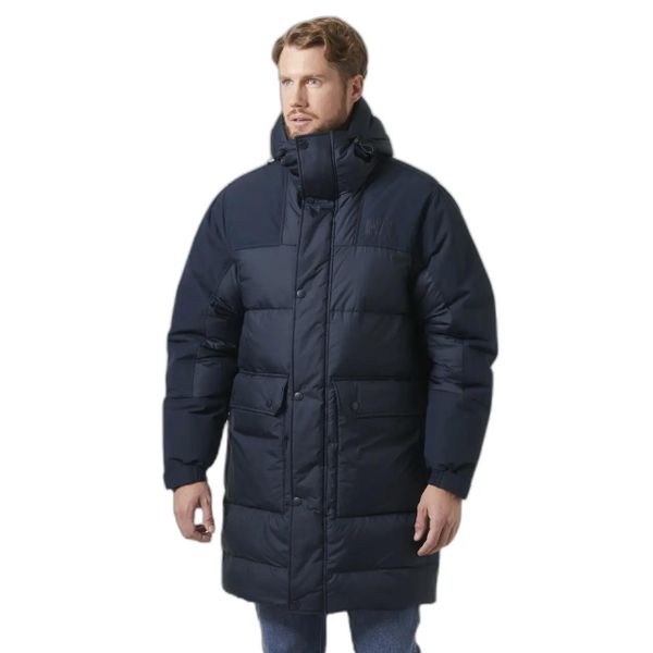 Parka Helly Hansen Escape. Niebieskie parki męskie Helly Hansen, l, bez wzorów, z materiału, eleganckie, bez kołnierzyka, bez kaptura. Za 948.70 zł.