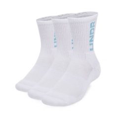 Skarpety Under Armour 3-Maker Mid Crew 3 pary. Białe skarpetki damskie Under Armour, bez wzorów. Za 62.99 zł.