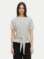 Tommy Hilfiger T-Shirt WW0WW49256 Biały Relaxed Fit. Białe t-shirty damskie Tommy Hilfiger, l, bez wzorów, z bawełny, bez kołnierzyka, bez ramiączek. Za 289.99 zł.