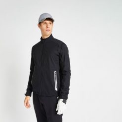 Kurtka do golfa męska Inesis RW500 wodoodporna. Czarne kurtki męskie INESIS, m, bez wzorów, z materiału, sportowe, bez kaptura. W wyprzedaży za 219.99 zł.