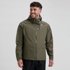 Kurtka na deszcz unisex Rogelli Commuter Essential. Zielone kurtki męskie Rogelli, xl, bez wzorów, biznesowe, bez kaptura. Za 313.00 zł.