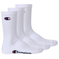 Skarpety Champion U24558 3-pack. Białe skarpetki damskie Champion, bez wzorów. Za 34.90 zł.