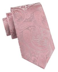 Klasyczny Krawat Męski - Chattier - Jasny Róż, Wzór Paisley. Czerwone krawaty i muchy Chattier, bez wzorów, z tkaniny, eleganckie. Za 49.00 zł.