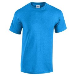 Ciężka Bawełniana Koszulka Z Krótkim Rękawem Dla Dorosłych Unisex. Brązowe bluzki damskie GILDAN, xl, bez wzorów, z bawełny, sportowe, bez kołnierzyka, bez ramiączek. Za 46.99 zł.