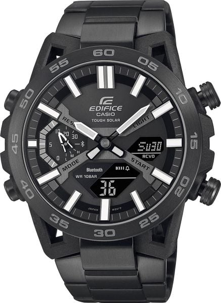 Zegarek sportowy EDIFICE Casio Edifice ECB-2000DC-1BEF BLUETOOTH100m czarny. Czarne zegarki sportowe EDIFICE, bez wzorów. Za 2,040.90 zł.