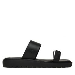 Klapki Calvin Klein Jeans. Czarne klapki damskie Calvin Klein Jeans, bez wzorów, z jeansu, bez obcasa, bez zapięcia. Za 439.99 zł.