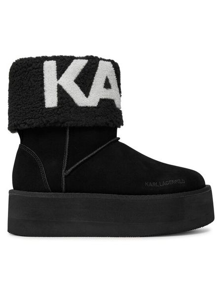KARL LAGERFELD Śniegowce KL48552 Czarny. Czarne botki damskie KARL LAGERFELD, z materiału, bez zapięcia. Za 579.99 zł.