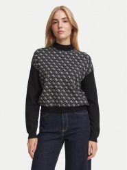 Guess Sweter W5BR23 Z3JD2 Czarny Regular Fit. Czarne swetry nierozpinane damskie Guess, xs, z aplikacjami, z syntetyku, bez kołnierzyka, bez ramiączek. Za 434.99 zł.