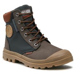 Trapery Palladium. Brązowe trapery damskie Palladium, bez zapięcia. Za 699.99 zł.