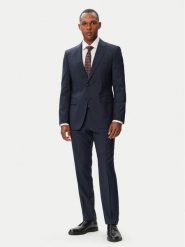 BOSS Garnitur H-Huge 50569798 Granatowy Slim Fit. Niebieskie garnitury męskie Boss, m, bez wzorów, z wełny. Za 2,199.00 zł.