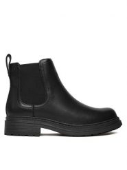 Clarks Sztyblety Orinoco3 Lane 26184624 Czarny. Czarne botki damskie Clarks, bez wzorów, ze skóry, bez obcasa, na płaskiej podeszwie, bez zapięcia. Za 299.99 zł.