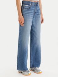 Calvin Klein Jeans Jeansy LV047E701G Niebieski Wide Leg. Niebieskie jeansy damskie Calvin Klein Jeans, bez wzorów, z bawełny. Za 489.99 zł.