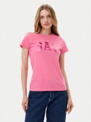 Gap T-Shirt 776775-04 Różowy Regular Fit. Czerwone t-shirty damskie GAP, s, bez wzorów, z bawełny, bez kołnierzyka, bez ramiączek. Za 79.99 zł.
