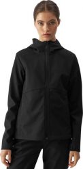 Kurtka damska softshell 4F F285 czarna 4FWAW24TSOFF285 20S S. Czarne kurtki sportowe damskie 4F, s, bez wzorów, z softshellu, bez ramiączek, bez kaptura. Za 230.93 zł.