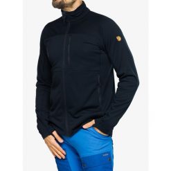 Bluza rozpinana męska Fjallraven Abisko Lite Fleece Jacket. Niebieskie bluzy męskie Fjällräven, l, bez wzorów, bez ramiączek, bez kaptura. Za 638.30 zł.