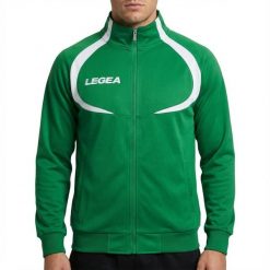 Kobieta Bieganie Kurtka Oddychająca Singapore Zielony-Biały. Białe kurtki sportowe damskie Legea, xs, bez wzorów, z materiału, bez ramiączek, bez kaptura, do biegania. Za 72.00 zł.