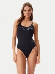 Guess Strój kąpielowy E5GJ53 MC040 Czarny. Czarne stroje kąpielowe damskie Guess, xs, z aplikacjami, z syntetyku. Za 239.99 zł.