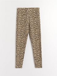 Legginsy w panterkę - wielobarwny. Legginsy damskie Sinsay, bez wzorów. W wyprzedaży za 19.99 zł.