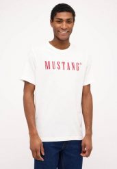 Męski T-Shirt Koszulka Mustang Style Austin Cannoli Cream 1014695 2084, 3XL. T-shirty męskie Mustang, m, bez wzorów, z bawełny, bez kołnierzyka, bez ramiączek. Za 79.99 zł.