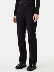 Calvin Klein Jeans Spodnie materiałowe J20J224852 Czarny Straight Fit. Czarne spodnie materiałowe damskie Calvin Klein Jeans, bez wzorów, z jeansu. Za 249.99 zł.