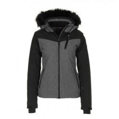 Damska kurtka narciarska Peak Mountain Armate. Szare kurtki sportowe damskie Peak Mountain, l, bez wzorów, z futra, bez ramiączek, bez kaptura, narciarskie. Za 596.00 zł.