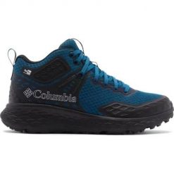 Buty trekkingowe męskie Columbia Konos TRS Mid. Niebieskie trekkingi męskie Columbia, z materiału, za kostkę, bez zapięcia. Za 647.00 zł.