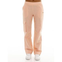 Spodnie dresowe z kieszenie na co dzień na siłownię. Czerwone spodnie dresowe damskie LEONE 1947 APPAREL, bez wzorów, z dresówki, sportowe. Za 164.19 zł.