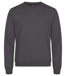 Clique Miami Roundneck – unisexowy sweter bawełna i poliester z recyklingu. Szare swetry męskie CLIQUE, xl, bez wzorów, z bawełny, bez kołnierzyka, bez ramiączek. Za 167.03 zł.