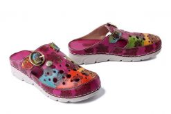 LAURA VITA 0006013 Dorry 08 fushia, klapki damskie. Fioletowe klapki damskie Laura Vita, na lato, bez wzorów, ze skóry, bez obcasa, bez zapięcia. Za 294.90 zł.