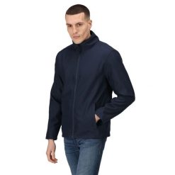 Kurtka Softshellowa Męska Lekka. Niebieskie kurtki męskie Regatta, m, bez wzorów, z jersey, bez kaptura, trekkingowe. Za 248.99 zł.
