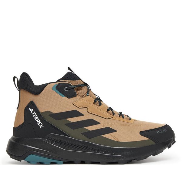 Trekkingi adidas. Brązowe botki męskie Adidas, bez zapięcia. Za 439.99 zł.