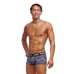 Bielizna męska bokserki spodenki bawełniane Funky Trunks Pressure Palm. Szara bokserki męskie Funkita, bez wzorów, z bawełny. Za 89.99 zł.