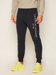 Tommy Hilfiger Spodnie dresowe Basic Branded MW0MW08388 Granatowy Regular Fit. Niebieskie spodnie sportowe męskie Tommy Hilfiger, m, bez wzorów, z bawełny. Za 429.99 zł.