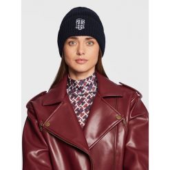 Czapka Tommy Hilfiger. Niebieskie czapki damskie Tommy Hilfiger, na zimę, bez wzorów. Za 249.99 zł.