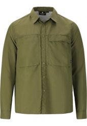 Koszula trekkingowa męska Whistler Elm. Zielone koszule męskie Whistler, l, bez wzorów, z materiału, klasyczne, bez kołnierzyka, bez ramiączek. Za 224.99 zł.