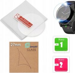 SZKŁO HARTOWANE NA EKRAN SMARTWATCH ZEGAREK 27mm. Zegarki smartwatch JG Smart, bez wzorów. Za 20.00 zł.