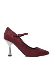 Nine West Szpilki CEO-LP90858-296 Bordowy. Czerwone szpilki damskie Nine West, bez wzorów, z materiału, bez obcasa, na szpilce, bez zapięcia. Za 249.99 zł.