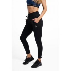 Legginsy fitness damskie Rough Radical Pocket. Czarne legginsy damskie ROUGH RADICAL, bez wzorów. Za 159.99 zł.
